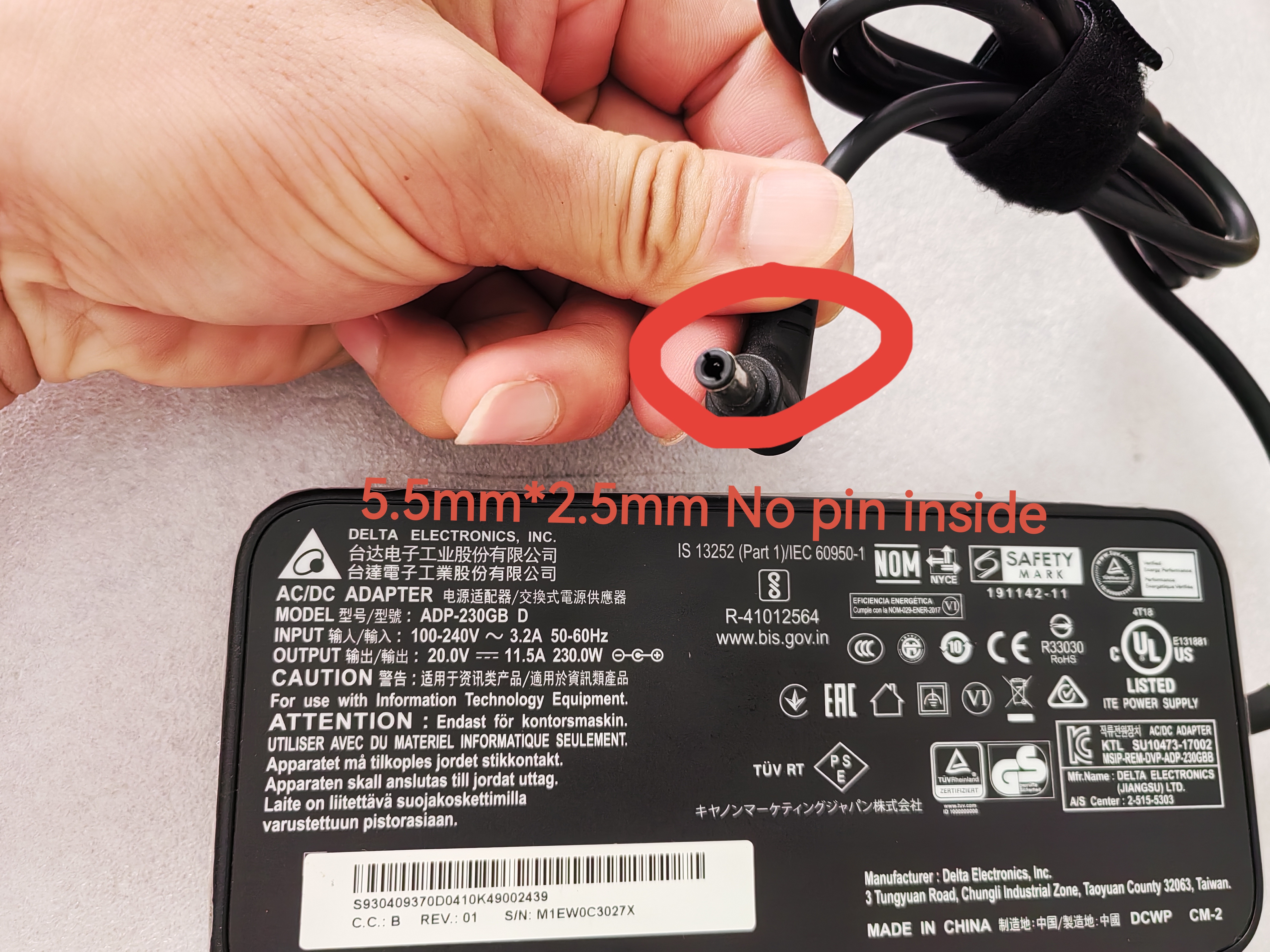 Pc Gaming Uk - OEM Slim Delta 20V 11.5A 230W