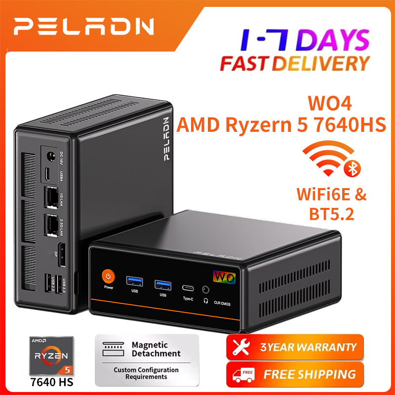 Pc Gaming Prebuilt - Peladn Mini Pc, Ryzen 7640Hs (6C/12T,