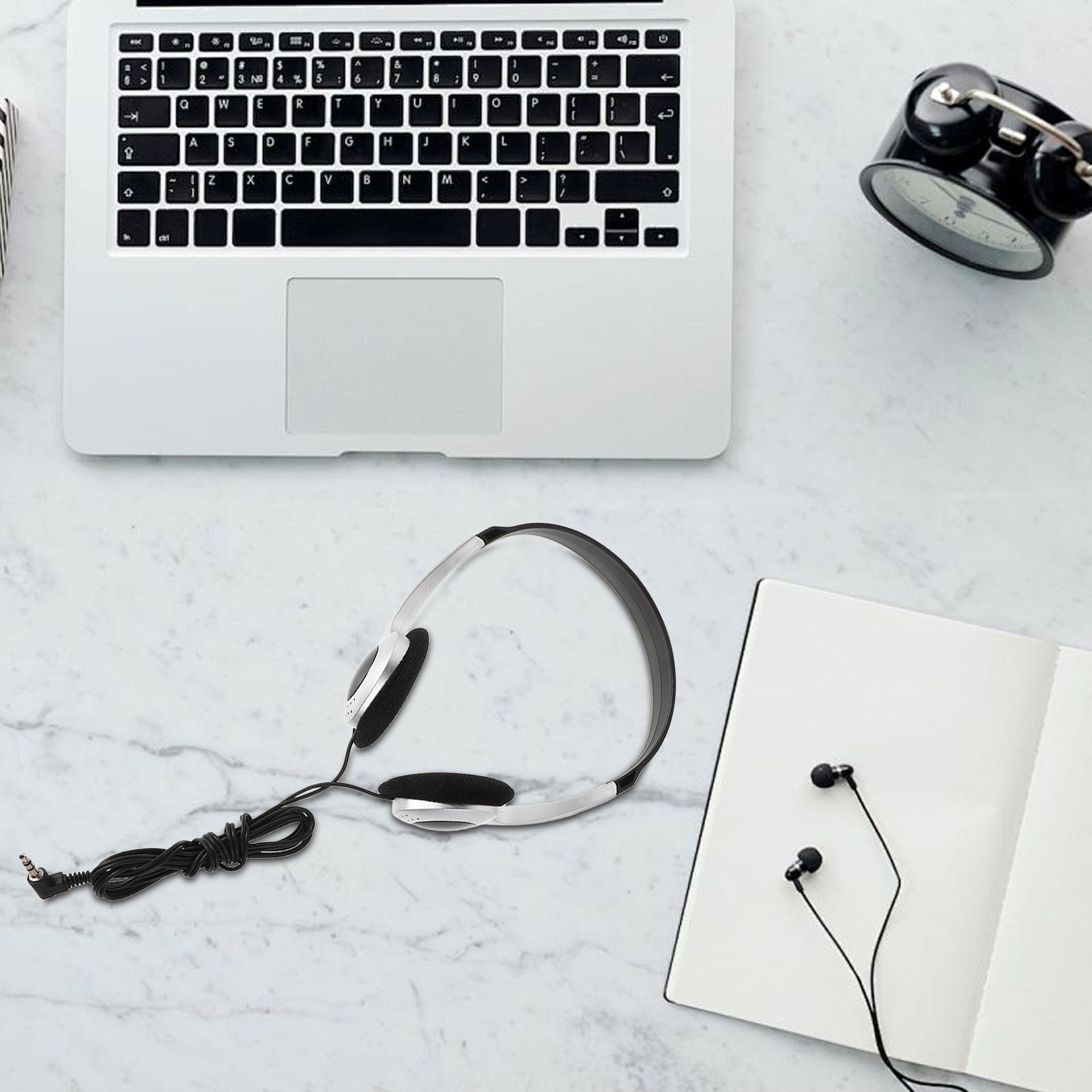 Pc Gaming On Mobile - Comfortable Retro Silver on-Ear Headphones Wired