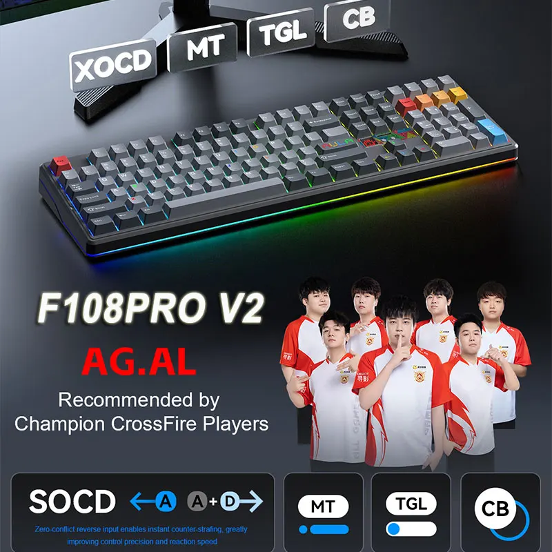 Pc Gaming Uk - AULA F108 Pro V2 Mechanical Keyboard