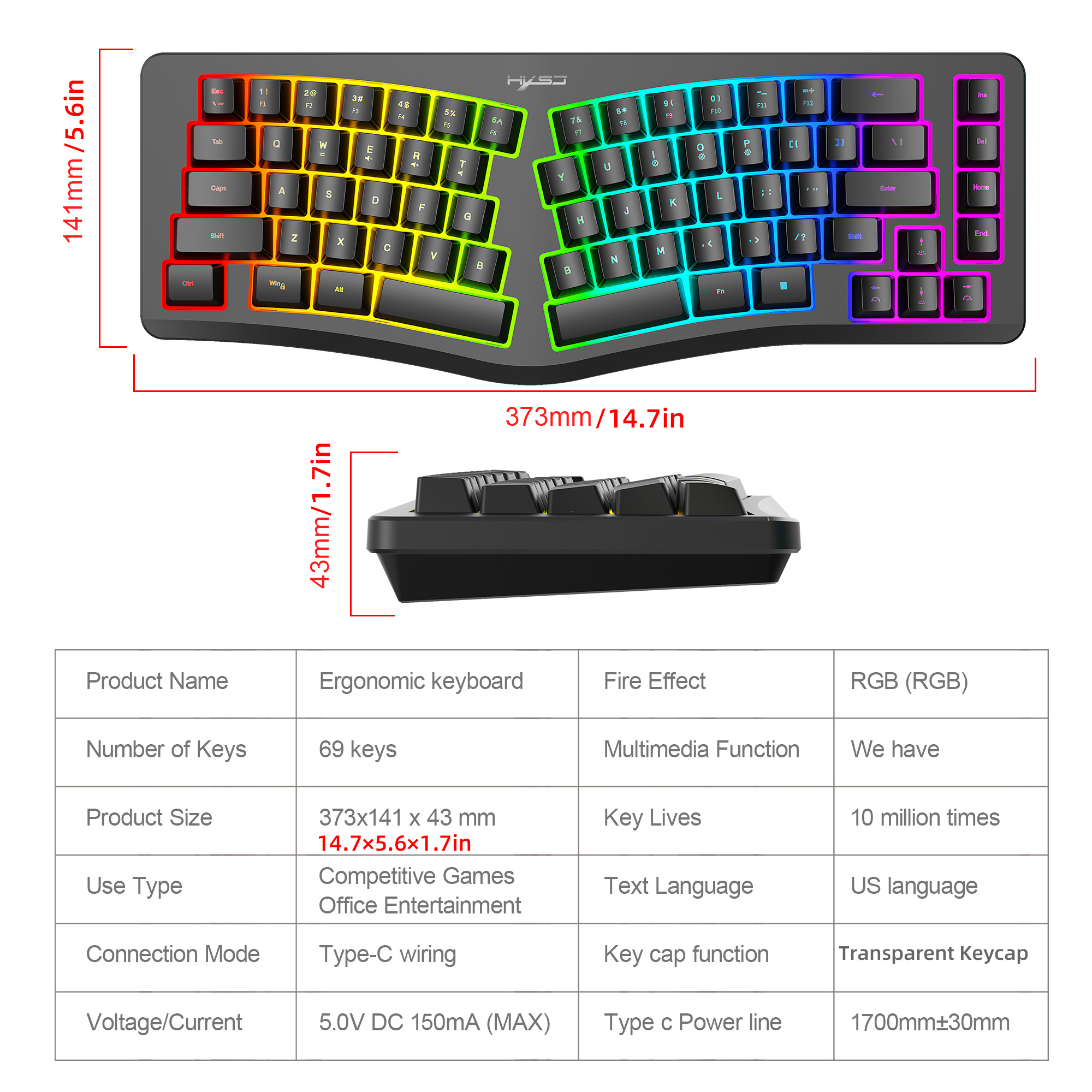 Best sale HXSJ J70 69-key Gami - Pc Gaming On Sale 리뷰 및 가격