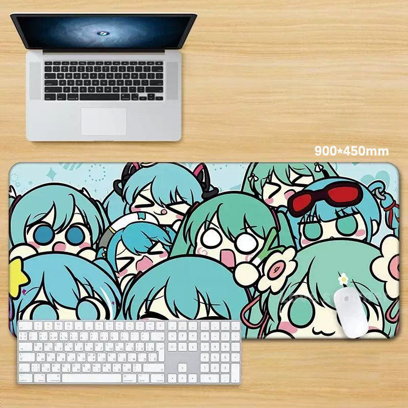 Anime Mouse Pad Gamer Keyboard - Pc Gaming Hatsune Miku 리뷰 및 가격