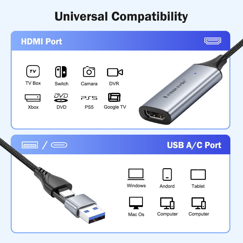 Lemorele USB 2.0 Video Capture - Capture Card Hdmi 리뷰 및 가격