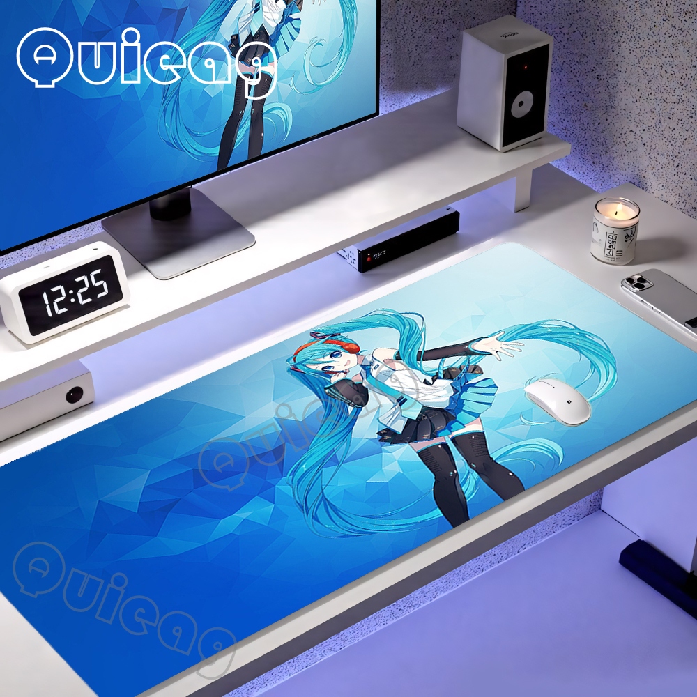Blue Kawaii Desk Mat Large Ext - Pc Gaming Hatsune Miku 리뷰 및 가격