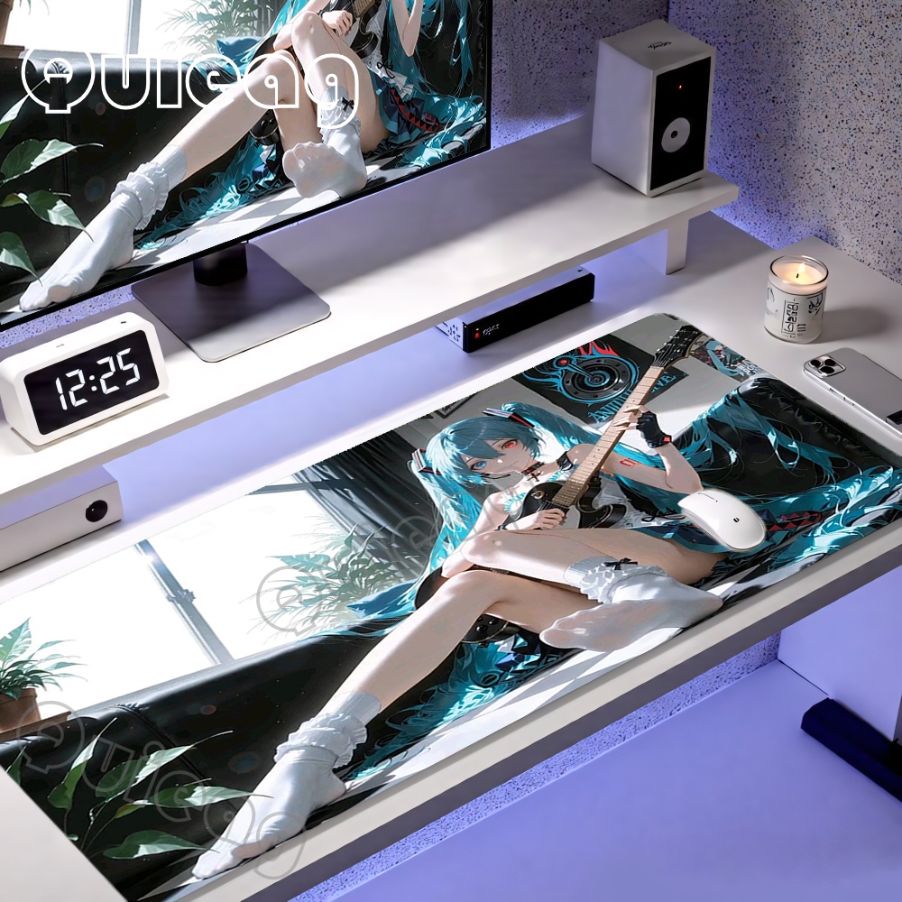 Blue Kawaii Desk Mat Large Ext - Pc Gaming Hatsune Miku 리뷰 및 가격