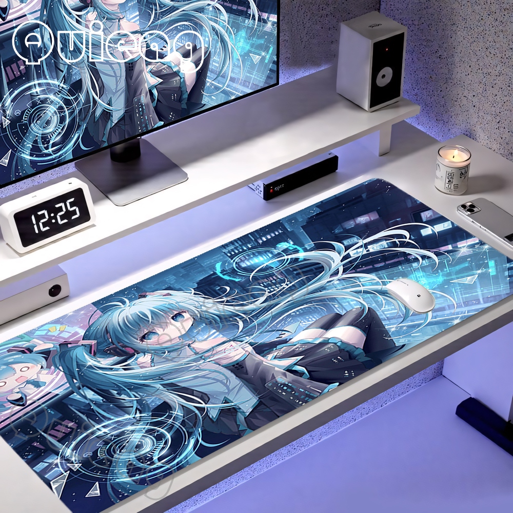 Blue Kawaii Desk Mat Large Ext - Pc Gaming Hatsune Miku 리뷰 및 가격